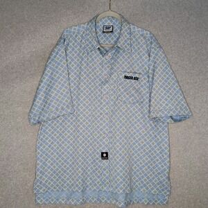 Mecca Vintage 90's Hip Hop Streetwear Short Sleeve Button-up Shirt Men's XL